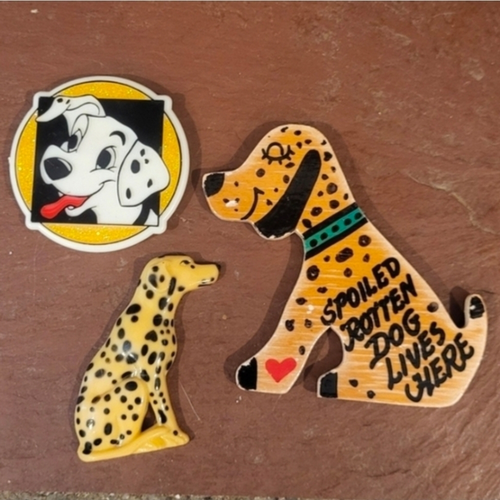 Lot of 9 Vintage 80s-90s Dog Dalmatian Refrigerator Magnets. - Picture 3 of 6